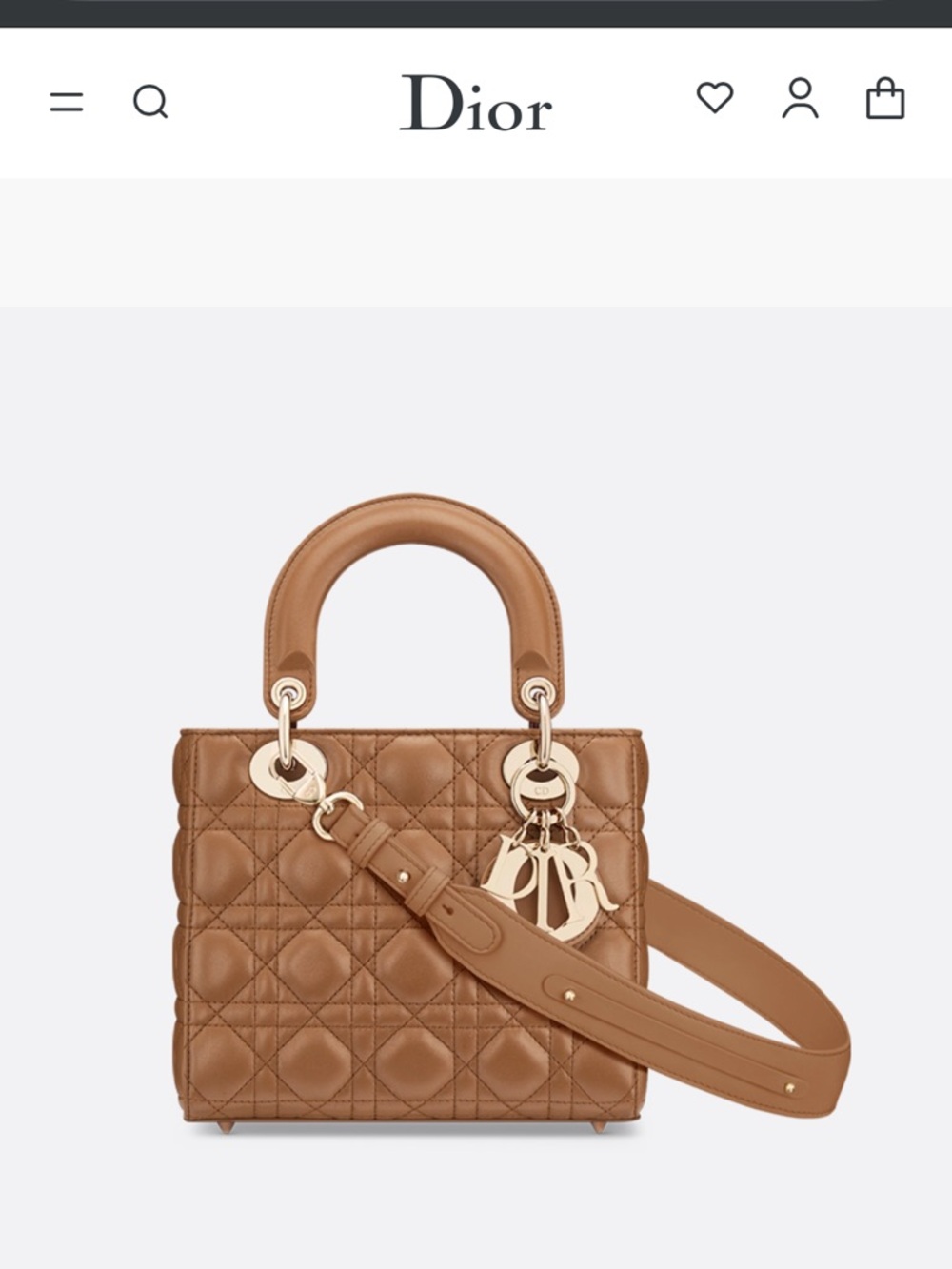 Dior Small Lady Dior MyABC Satchel in Tan Leather with Gold Hardware - Picture 2 of 14